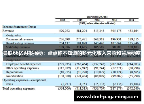 曼联66亿财报揭秘：盘点你不知道的多元化收入来源和背后秘密