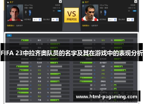 FIFA 23中拉齐奥队员的名字及其在游戏中的表现分析